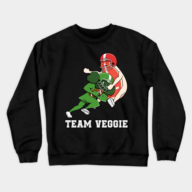 Team Veggie Football - Vegetarian Plant Powered Crewneck Sweatshirt by jkshirts